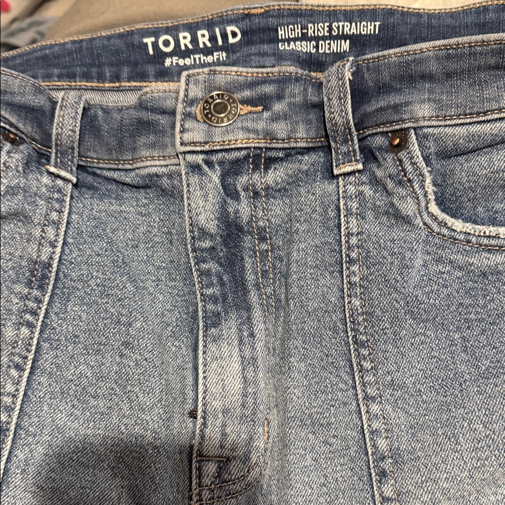 Torrid Straight Leg Jeans - Light Blue Denim